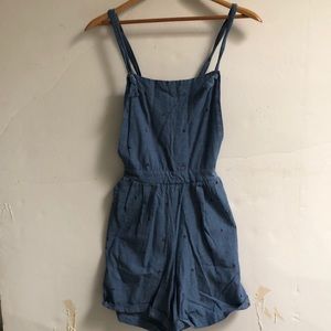 Anthropologie Seen Worn Kept 6 Chambray Romper